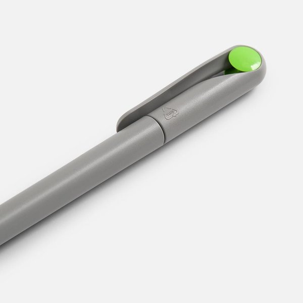 Ручка шариковая Prodir DS1 TMM Dot, серая с ярко-зеленым