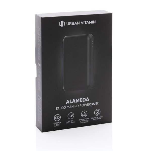 Внешний аккумулятор Urban Vitamin Alameda с быстрой зарядкой PD, 18 Вт, 10000 мАч - Внешний аккумулятор Urban Vitamin Alameda с быстрой зарядкой PD, 18 Вт, 10000 мАч