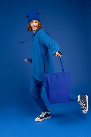 шопер b5, синий с синими ручками