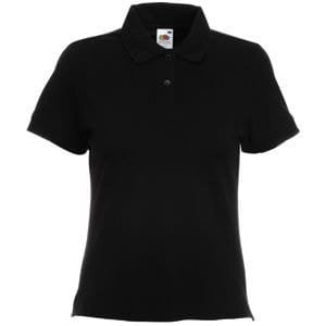 Поло женское POLO LADY-FIT 210 - Поло "Lady-Fit Polo", черный_XL, 97% х/б, 3% эластан, 220 г/м2