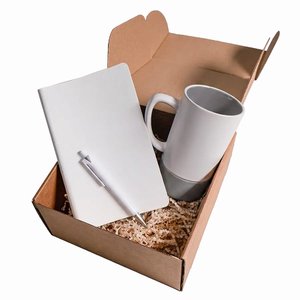 набор подарочный artkits: ежедневник, ручка, кружка с цветным дном, стружка, коробка
