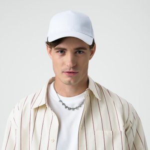 бейсболка фит (fit), 5 клиньев, белый