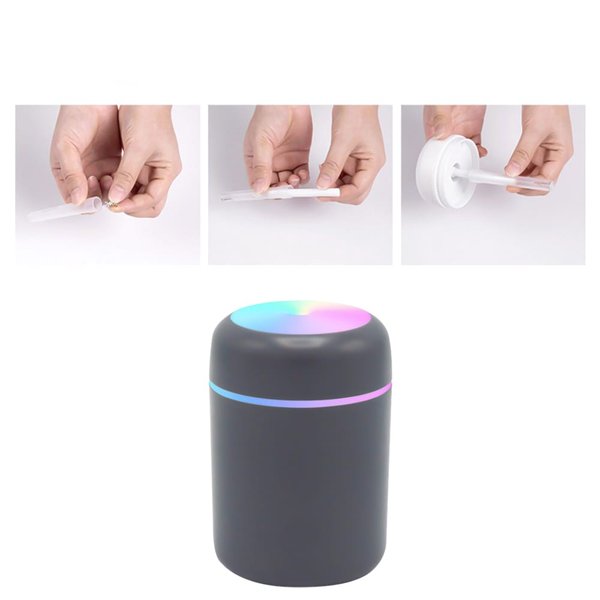 Светодиодный USB увлажнитель Aroma - Светодиодный USB увлажнитель Aroma, серый
