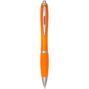 шариковая ручка nash rcs из переработанного пластика с цветным корпусом и грипом (синяя паста)