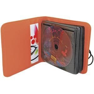 СD-холдер "UNION", для 24 дисков - CD-холдер "UNION" для 24 дисков; оранжевый; 15,5х15х2 см; полиэстер; шелкография, лазерн. гравировка