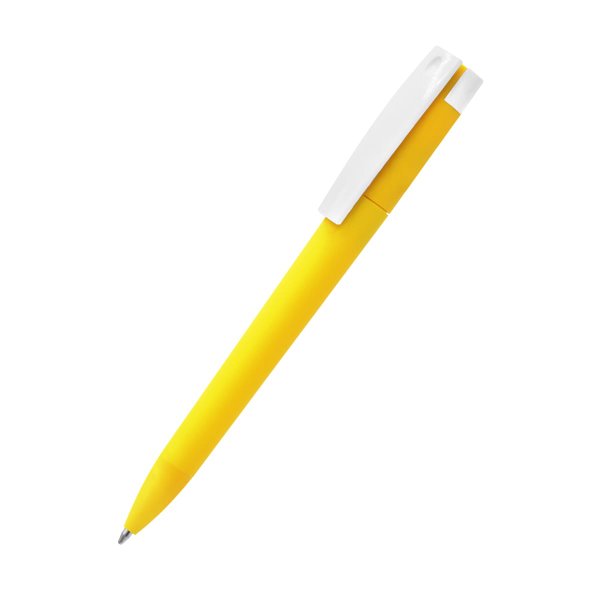 Ручка пластиковая T-pen софт-тач, желтая - Ручка пластиковая T-pen софт-тач, желтая
