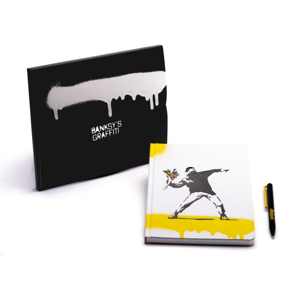 Набор Pininfarina Banksy - Набор Pininfarina Banksy Метатель цветов: шариковая ручка GrafeeX и блокнот линованный из каменной б
