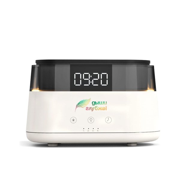 Светодиодный USB увлажнитель-ароматизатор Brava с часами с RGB подсветкой - Светодиодный USB увлажнитель-ароматизатор Brava с часами с RGB подсветкой