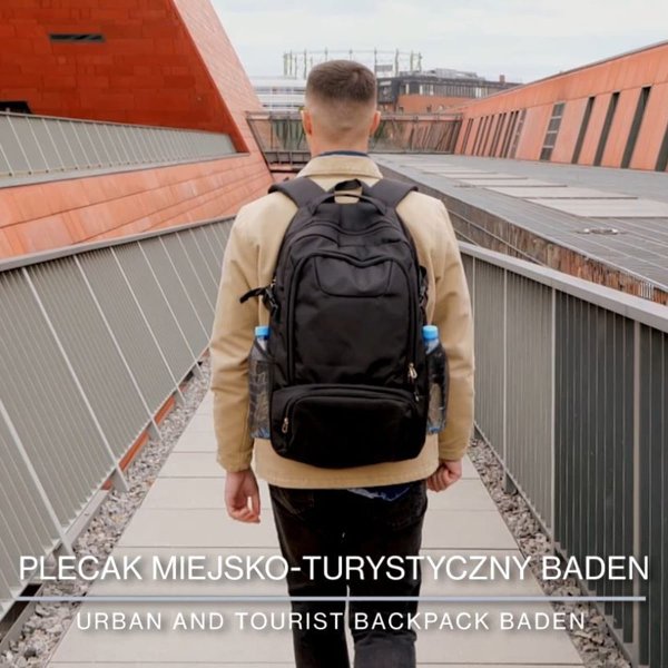 Городской и туристический рюкзак Baden, черный - Городской и туристический рюкзак Baden, черный