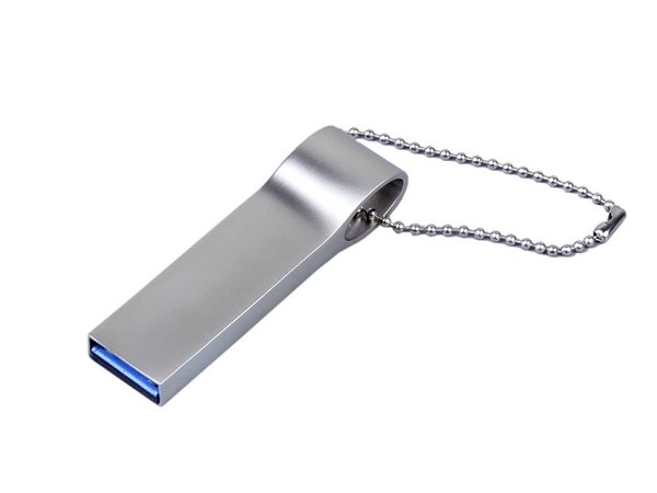 USB 3.0-флешка на 64 Гб с мини чипом и боковым отверстием для цепочки - USB 3.0-флешка на 64 Гб с мини чипом и боковым отверстием для цепочки