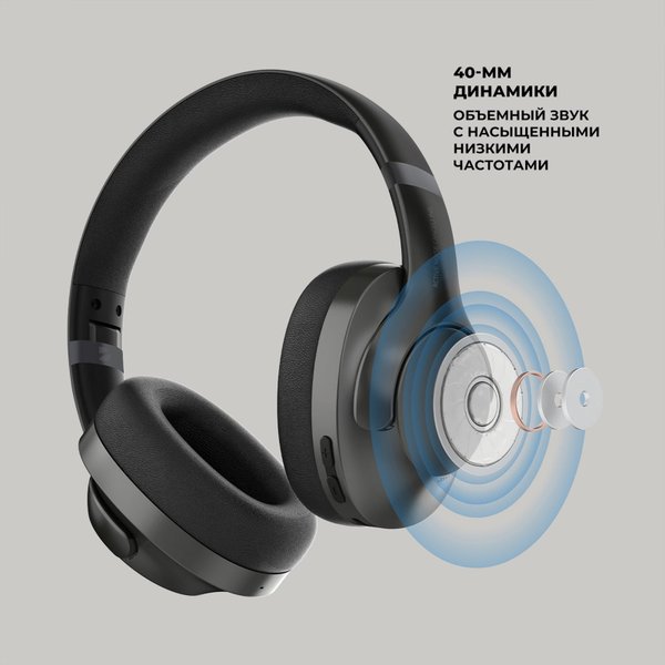 Беспроводные накладные наушники Stereo Ultra ANC, BT 5.4, ANC/ENC, 500мАч - Беспроводные накладные наушники Stereo Ultra ANC, BT 5.4, ANC/ENC, 500мАч
