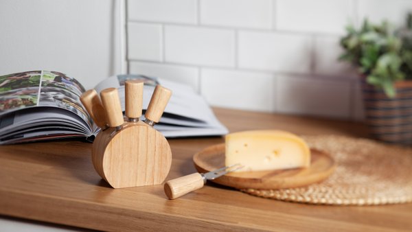 Набор для сыра "Chief of cheese" на подставке - Набор для сыра "Chief of cheese" на подставке натуральный