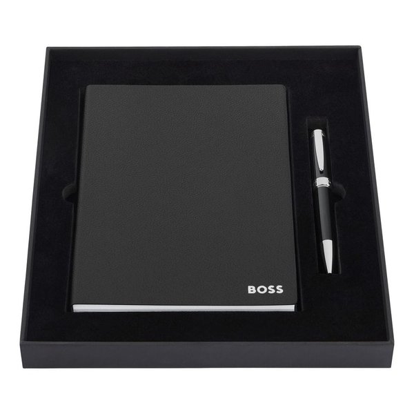 Набор HUGO BOSS Black (шариковая ручка и блокнот A5) - Набор HUGO BOSS Black (шариковая ручка и блокнот A5)