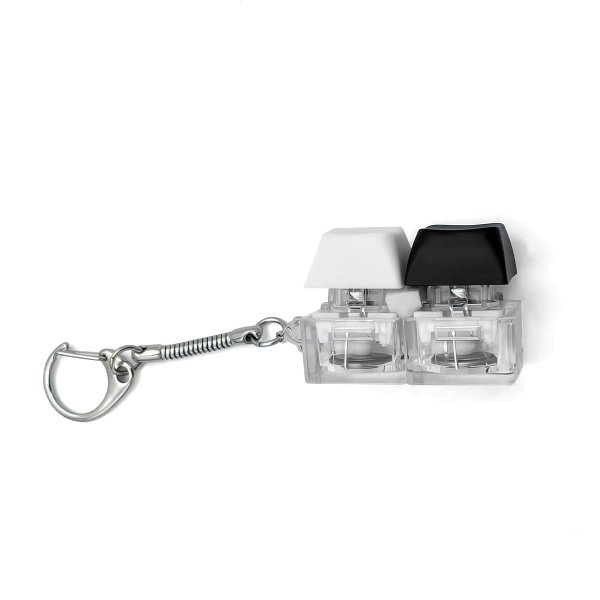Брелок KeyDuo с LED подсветкой (фонарик), чёрно-белый - Брелок KeyDuo с LED подсветкой (фонарик), чёрно-белый
