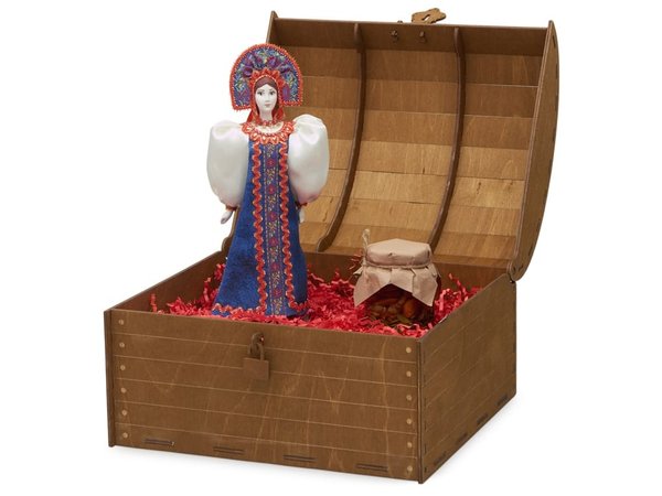 Подарочный набор: кукла фарфоровая, мёд с гецким орехом - Подарочный набор: кукла фарфоровая, мёд с гецким орехом
