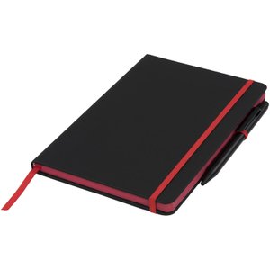 блокнот noir edge, однотонный черный / красный