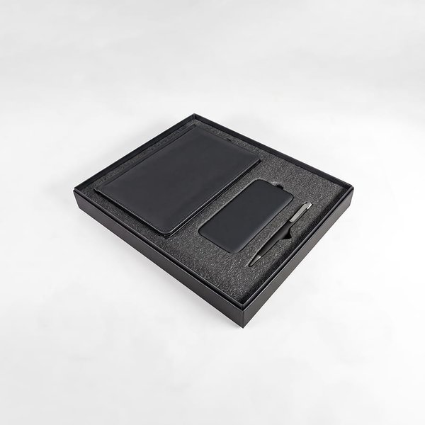 Набор подарочный BLISS: ежедневник, ручка и power bank в коробке с ложементом - Набор подарочный BLISS: ежедневник, ручка и power bank в коробке с ложементом