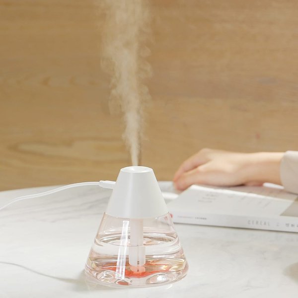 Светодиодный USB увлажнитель-аромадиффузор Cone, белый - Светодиодный USB увлажнитель-аромадиффузор Cone, белый
