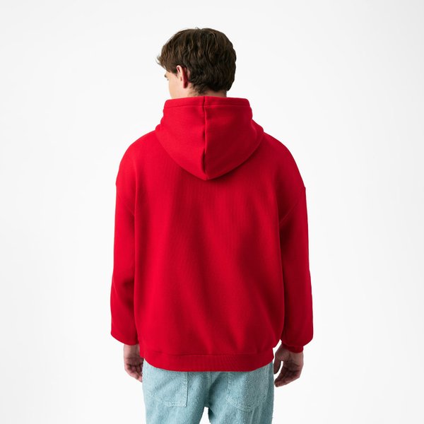 Худи релакс унисекс Баланс (Balance), с начесом, красный, размер 3XL/4XL