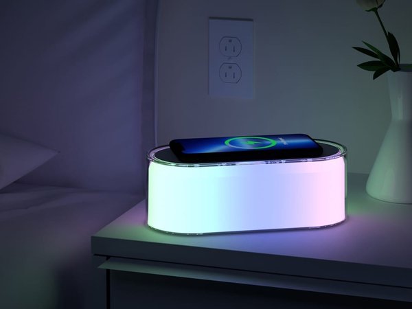 Ночник с беспроводной зарядкой и RGB подсветкой «Miracle», 15 Вт - Ночник с беспроводной зарядкой и RGB подсветкой «Miracle», 15 Вт