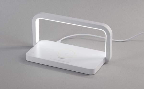 Лампа складная "Smart Light" с беспроводным (10W) зарядным устройством и подставкой для смартфона - Лампа складная "Smart Light" с беспроводным (10W) зарядным устройством и подставкой для смартфона белый