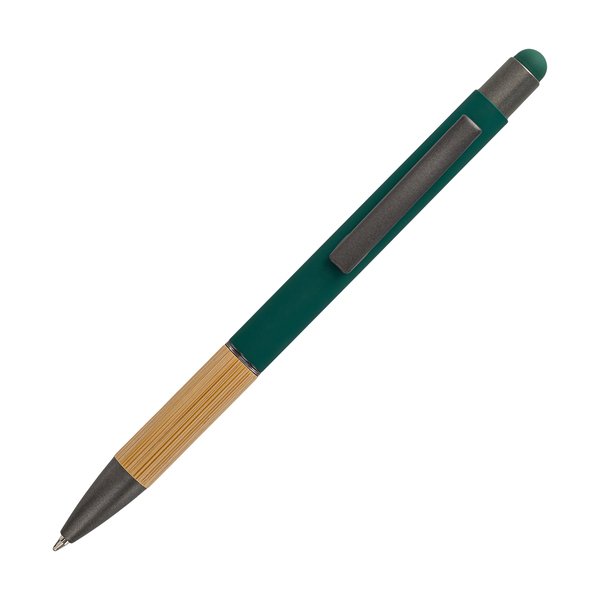 Шариковая ручка Kanuri из алюминия, зеленая - Шариковая ручка Kanuri из алюминия, зеленая
