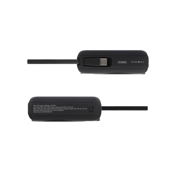 Внешний аккумулятор с подсветкой Риттер PD (Ritter PD) 10000mAh с функцией беспроводной зарядки 15W, черный