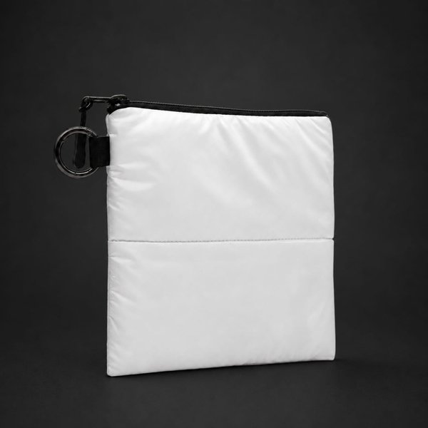 Органайзер для мелочей Superbag Bubble, стёганый, на молнии, с креплением на кольцо-карабин - Органайзер для мелочей Superbag Bubble, стёганый, на молнии, с креплением на кольцо-карабин (белый)