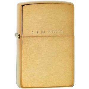 зажигалка zippo classic brushed, золотистая