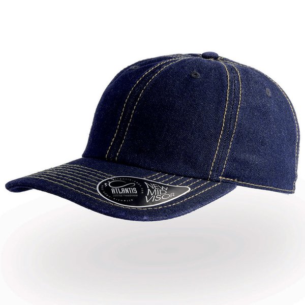 Бейсболка DAD HAT, 6 клиньев, металлическая застежка - Бейсболка "DAD HAT", 6 клиньев, металлическая застежка, темный джинс, 100% хлопок, 280 г/м2