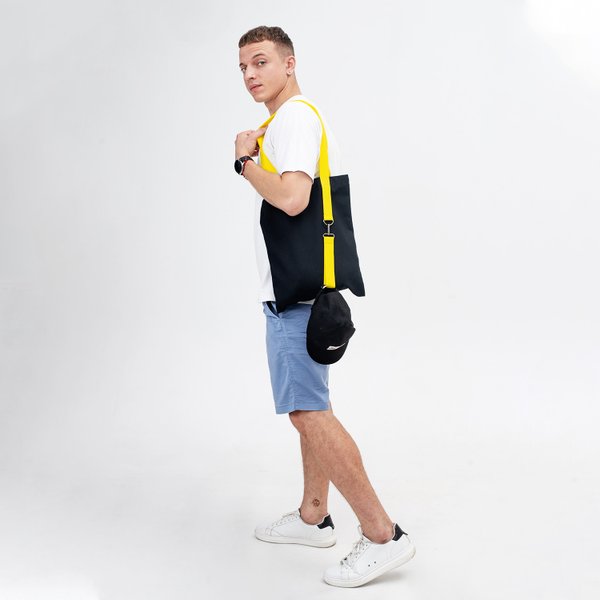 Шоппер Superbag black - Шоппер Superbag black (чёрный с жёлтым)