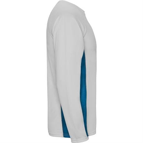 Спортивная футболка SHANGHAI L/S мужская - Спортивная футболка SHANGHAI L/S мужская, БЕЛЫЙ/КОРОЛЕВСКИЙ СИНИЙ M