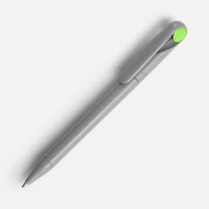 ручка шариковая prodir ds1 tmm dot, серая с ярко-зеленым