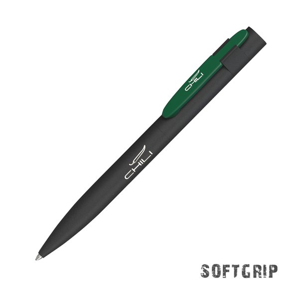 Ручка шариковая "Lip SOFTGRIP" - Ручка шариковая "Lip SOFTGRIP" черный с зеленым