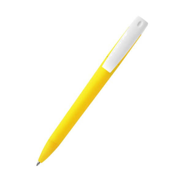 Ручка пластиковая T-pen софт-тач, желтая - Ручка пластиковая T-pen софт-тач, желтая