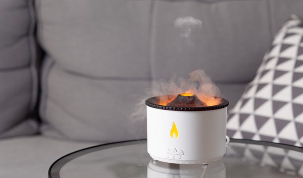 Увлажнитель воздуха "Smart Volcano"с пультом ДУ, функцией ароматерапии и интерьерной подсветкой - Увлажнитель воздуха "Smart Volcano"с пультом ДУ, функцией ароматерапии и интерьерной подсветкой белый с черным