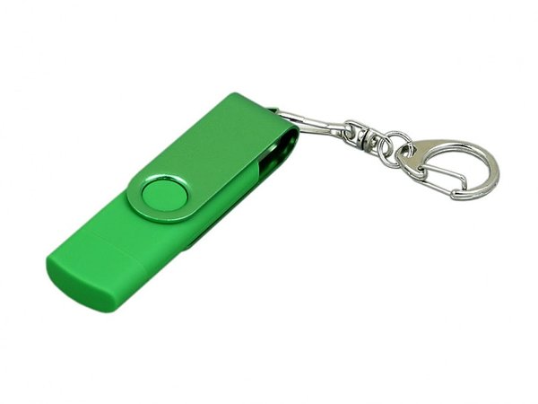 USB 2.0- флешка на 32 Гб с поворотным механизмом и дополнительным разъемом Micro USB - USB 2.0- флешка на 32 Гб с поворотным механизмом и дополнительным разъемом Micro USB