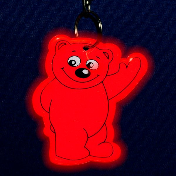 Светоотражающий брелок Beary, красный - Светоотражающий брелок Beary, красный