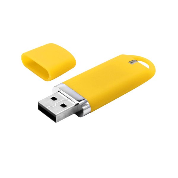 Флешка Shape с покрытием Софт Тач - Флешка Shape с покрытием Софт Тач 16 GB, желтая
