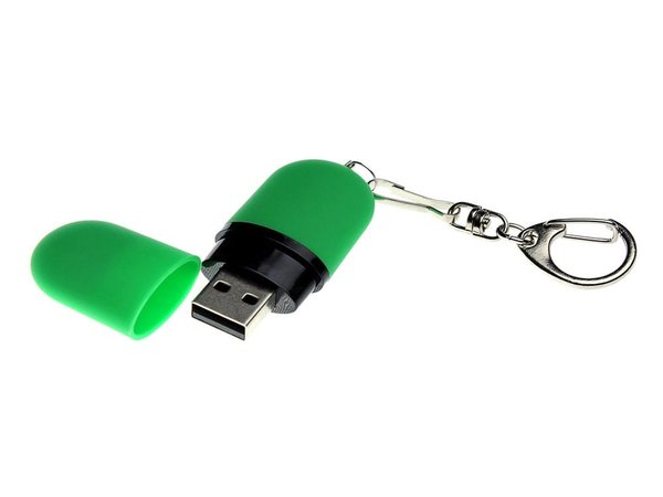 USB 2.0- флешка «Goutte Soft-touch» на 128 Гб каплевидной формы - USB 2.0- флешка «Goutte Soft-touch» на 128 Гб каплевидной формы