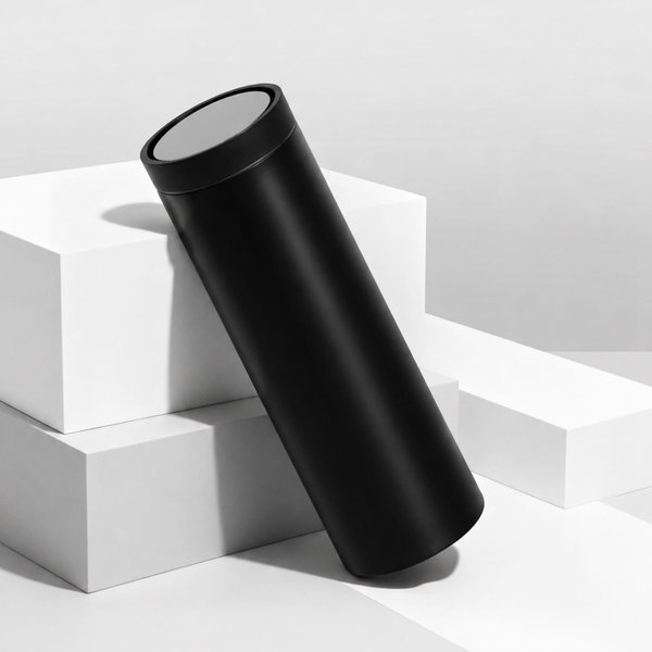 Вакуумная термокружка «Noble» с 360° крышкой-кнопкой, крафтовый тубус - Вакуумная термокружка «Noble» с 360° крышкой-кнопкой, крафтовый тубус