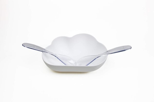 САЛАТНИЦА С ЛОЖКАМИ SPARROW, белая - МИСКА ДЛЯ САЛАТА CLOUD