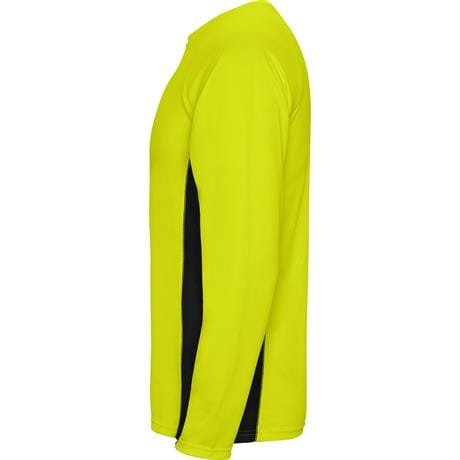 Спортивная футболка SHANGHAI L/S мужская - Спортивная футболка SHANGHAI L/S мужская, ФЛУОРЕСЦЕНТНЫЙ ЖЕЛТЫЙ/ЧЕРНЫЙ L