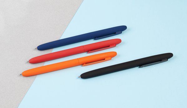 Ручка шариковая "Vega", покрытие soft touch - Ручка шариковая "Vega", покрытие soft touch темно-синий