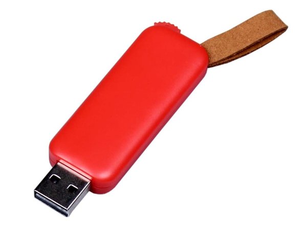 USB 2.0- флешка промо на 64 Гб прямоугольной формы, выдвижной механизм - USB 2.0- флешка промо на 64 Гб прямоугольной формы, выдвижной механизм