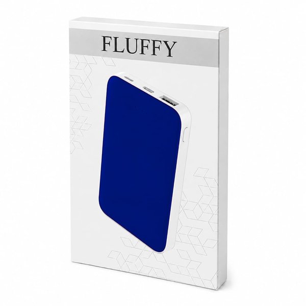 Внешний аккумулятор Fluffy, 5000 Mah - Внешний аккумулятор Fluffy, 5000 Mah, синий