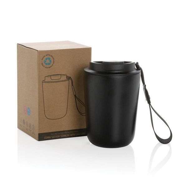 Вакуумная термокружка Cuppa из переработанной стали RCS, 380 мл - Вакуумная термокружка Cuppa из переработанной стали RCS, 380 мл