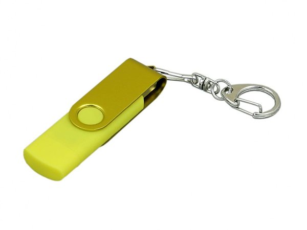 USB 2.0- флешка на 16 Гб с поворотным механизмом и дополнительным разъемом Micro USB - USB 2.0- флешка на 16 Гб с поворотным механизмом и дополнительным разъемом Micro USB