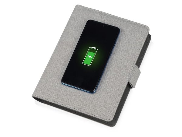 Органайзер с беспроводной зарядкой «Powernote», 5000 mAh - Органайзер с беспроводной зарядкой «Powernote», 5000 mAh