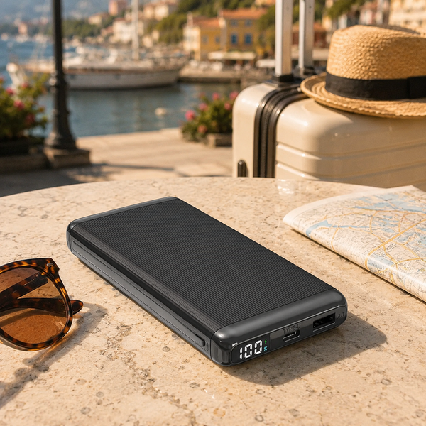 Внешний аккумулятор Orvex c быстрой зарядкой (до 22,5W), 10000 mAh, черный - Внешний аккумулятор Orvex c быстрой зарядкой (до 22,5W), 10000 mAh, черный